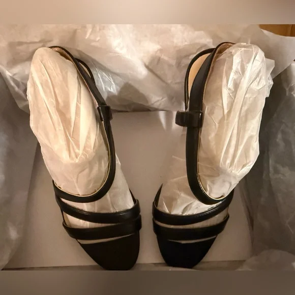 Naturalizer Black Strappy Heels - Picture 2 of 7